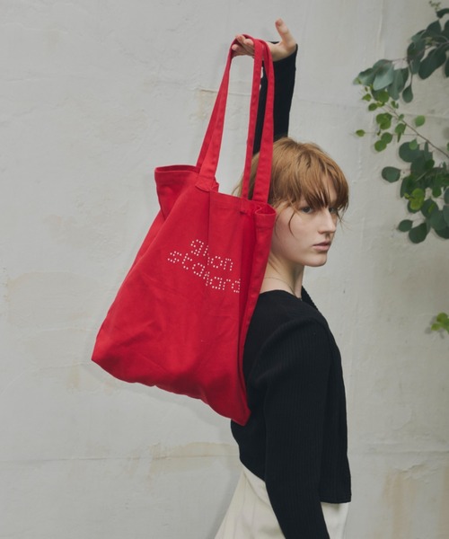 GIUNON（ジウノン）の「dot print tote bag / ドットプリントトートバッグ（トートバッグ・レディース・レッド/ブラック・FREE）」の9枚目の写真