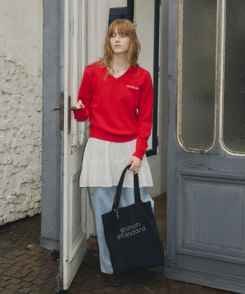 GIUNON（ジウノン）の「dot print tote bag / ドットプリントトートバッグ（トートバッグ・レディース・レッド/ブラック・FREE）」の22枚目の写真