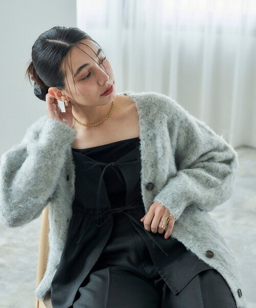 セール】ブークレシャギーカーディガン/ニットカーディガン（ニット