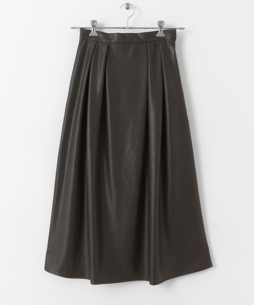 KBF（ケイビーエフ）の「ウォッシャブルフェイクレザースカート（スカート・レディース・ブラウン系その他/ブラック・ONE）」の18枚目の写真