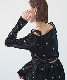 mystic | [森川企画]フラワーベロアワンピース(ワンピース)