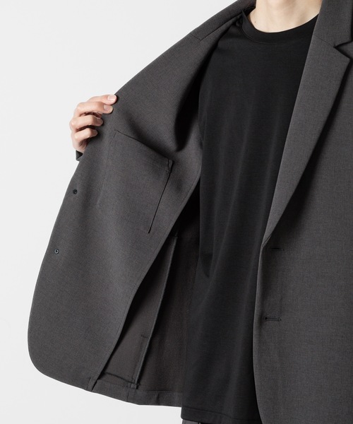 ATTACHMENT（アタッチメント）の「PE ストレッチ ダブルクロス 2B JKT / PE STRETCH DOUBLE CLOTH 2B JKT（テーラードジャケット・メンズ・ブラック/グレー系/ライトグレー系・1/2/3）」の12枚目の写真