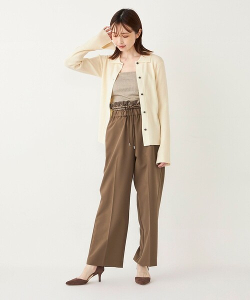 SHIPS Colors(シップス カラーズ)の「SHIPS Colors:〈手洗い可能〉リブ ポロ ニット◇(ニット/セーター・レディース・グレー/オフホワイト/ブラック・ONE SIZE)」の20枚目の写真