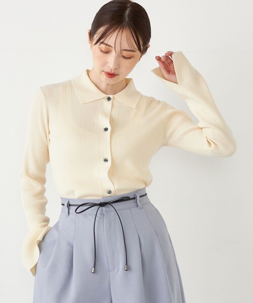 SHIPS Colors:〈手洗い可能〉リブ ポロ ニット◇（ニット/セーター