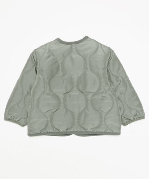 petit main（プティマイン）の「【GOODPRICE/撥水加工】キルティングジャケット（ノーカラージャケット・キッズ・ターコイズブルー/ブラック/モカ/ライトカーキ・80ｃｍ/90cm/100cm/110cm/120cm/130cm）」の16枚目の写真