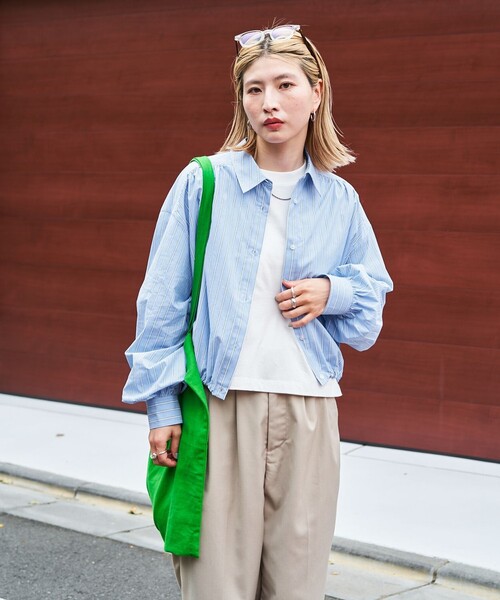 セール】限定展開 ブロード 裾 ドローコード ショート ロングスリーブ