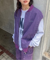 カラーオーバーダイベスト/ユニセックス