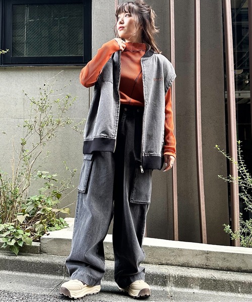 DOUBLE NAME（ダブルネーム）の「カラーオーバーダイベスト/ユニセックス（ベスト・レディース・ブラウン/パープル/ブラック・FREE）」の9枚目の写真