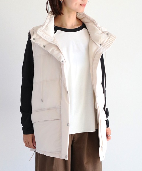 cepo（セポ）の「エアコンダウンハーフベスト（ダウンベスト・レディース・オフホワイト/ブラック・M）」の15枚目の写真