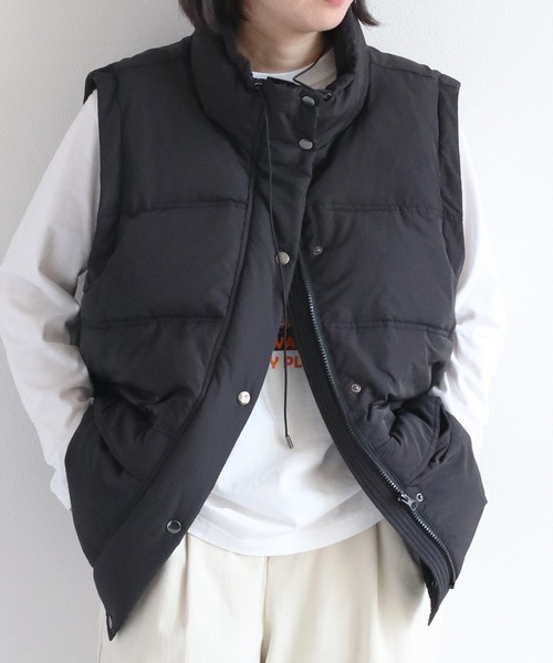 cepo（セポ）の「エアコンダウンハーフベスト（ダウンベスト・レディース・オフホワイト/ブラック・M）」の16枚目の写真