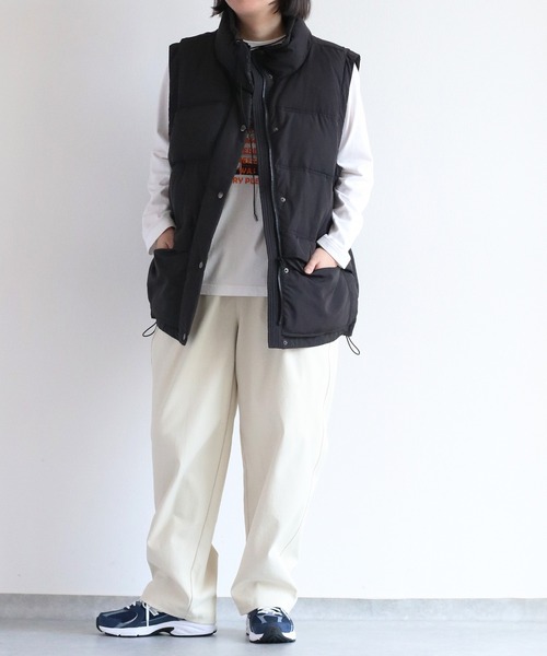 cepo（セポ）の「エアコンダウンハーフベスト（ダウンベスト・レディース・オフホワイト/ブラック・M）」の18枚目の写真