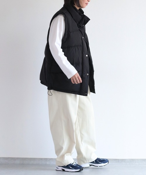 cepo（セポ）の「エアコンダウンハーフベスト（ダウンベスト・レディース・オフホワイト/ブラック・M）」の13枚目の写真