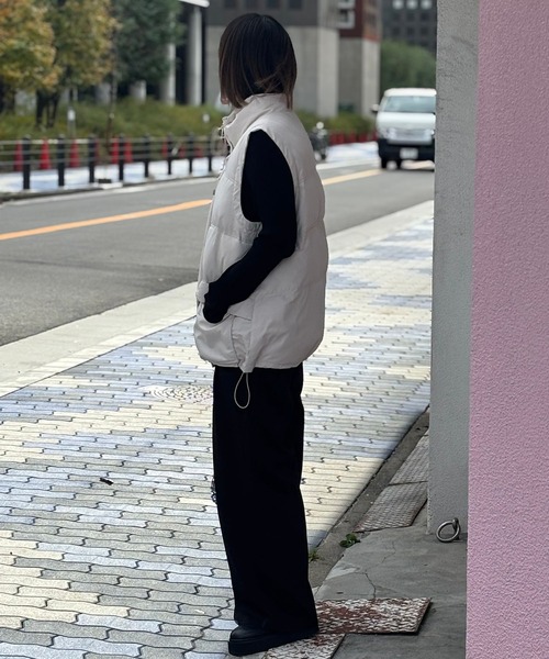 cepo（セポ）の「エアコンダウンハーフベスト（ダウンベスト・レディース・オフホワイト/ブラック・M）」の6枚目の写真