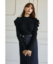 Boucle Bicolor Knit Jacket（ニット/セーター）｜Her lip to（ハー