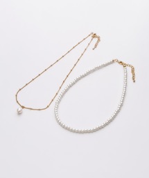 ciite' | pearl necklace 2 set / 淡水パールネックレス 2個セット(ネックレス)
