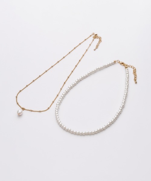 ciite'(シーテ)の「pearl necklace 2 set / 淡水パールネックレス 2個セット(ネックレス・レディース・ゴールド/シルバー・FREE)」の1枚目の写真