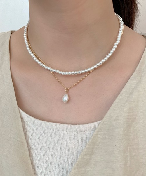 ciite'(シーテ)の「pearl necklace 2 set / 淡水パールネックレス 2個セット(ネックレス・レディース・ゴールド/シルバー・FREE)」の9枚目の写真