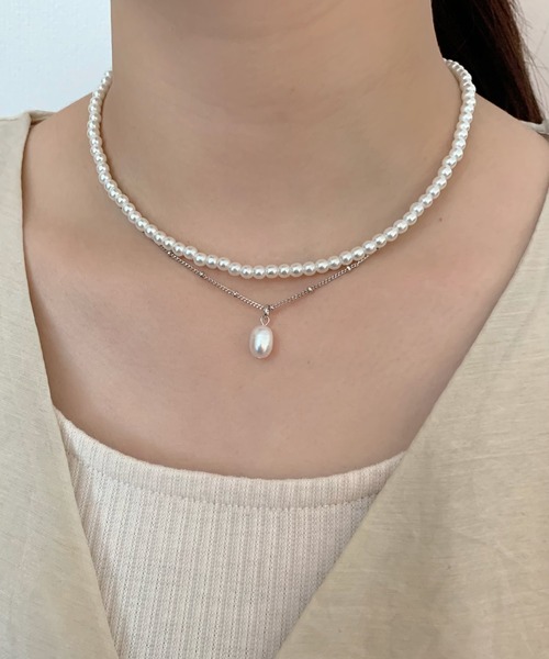 ciite'(シーテ)の「pearl necklace 2 set / 淡水パールネックレス 2個セット(ネックレス・レディース・ゴールド/シルバー・FREE)」の10枚目の写真