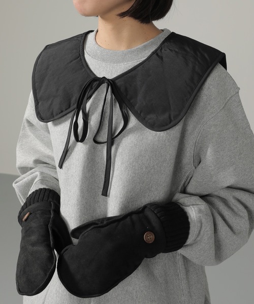 emesuelee（エメスーリー）の「ナイロン付け襟（付け襟・レディース・ダークベージュ/アイボリー/ブラック/ブラウン・フリー）」の20枚目の写真