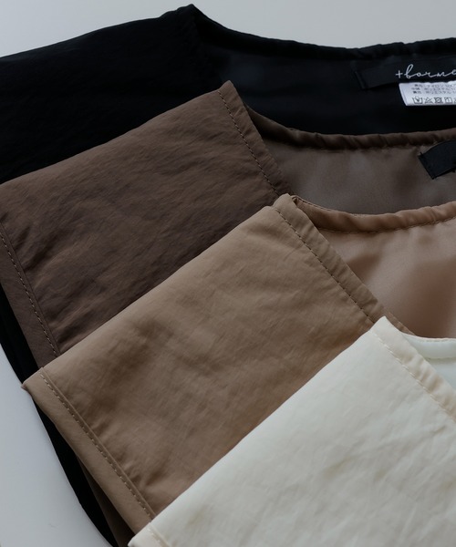 emesuelee（エメスーリー）の「ナイロン付け襟（付け襟・レディース・ダークベージュ/アイボリー/ブラック/ブラウン・フリー）」の21枚目の写真