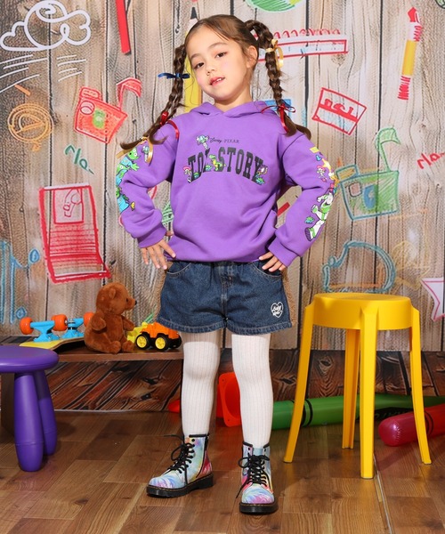 Disney(ディズニー)の「親子お揃い ディズニー TOY・STORY トイストーリー 裏起毛パーカー 9980K(パーカー・キッズ・パープル/ホワイト・150cm/140cm/130cm/120cm/100cm/110cm/80cm/90cm)」の9枚目の写真