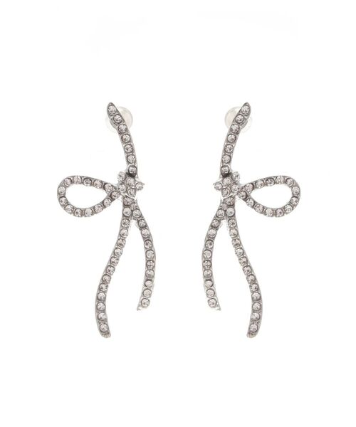 EATME（イートミー）の「リボンビジューピアス（ピアス（両耳用）・レディース・シルバー・FREE）」の8枚目の写真