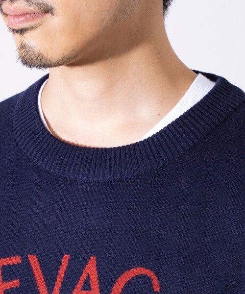 GEVACO(ゲバコ)の「【GEVACO/ゲバコ】ホースサガラ刺繍 プルオーバークルーネックニット UNISEX(ニット/セーター・メンズ・ネイビー/アイボリー/グレー・M/L)」の6枚目の写真