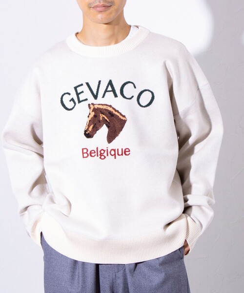 GEVACO ホースサガラ刺繍プルオーバーニット GEVACO/ゲバコ】ホースサガラ刺繍 ニットプルオーバー | FREDY