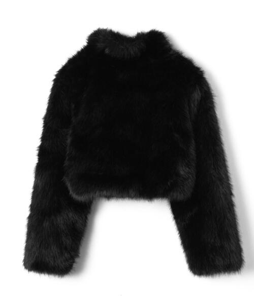 dispark（ディスパーク）の「DISPARK/フェイクファーブルゾン（ブルゾン・レディース・ブラウン/ブラック・FREE）」の5枚目の写真