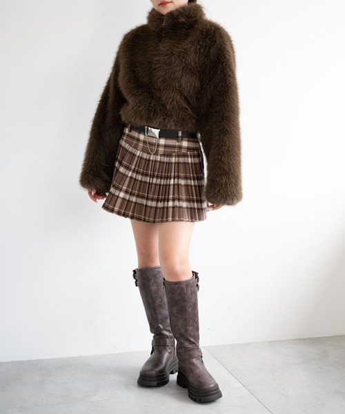 dispark（ディスパーク）の「DISPARK/フェイクファーブルゾン（ブルゾン・レディース・ブラウン/ブラック・FREE）」の16枚目の写真