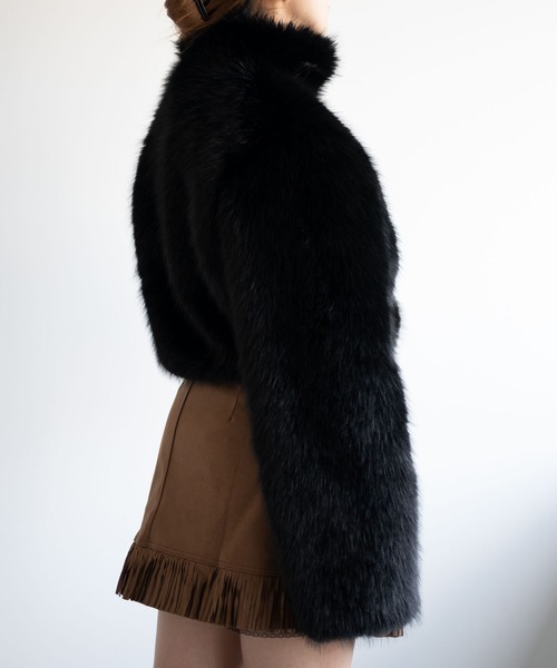 dispark（ディスパーク）の「DISPARK/フェイクファーブルゾン（ブルゾン・レディース・ブラウン/ブラック・FREE）」の12枚目の写真