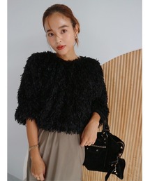 TRUNC 88 | Feather Yarn Cropped Pullover(ニット/セーター)