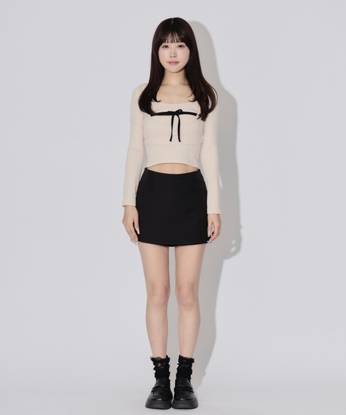 ALLuRing ChaRm(アリュリングチャーム)の「【2点セット】Ribbon Knit Camisole Ensemble / リボンニットキャミソール セット アンサンブル(ニット/セーター・レディース・アイボリー/ブラック/ブラウン・FREE)」の22枚目の写真