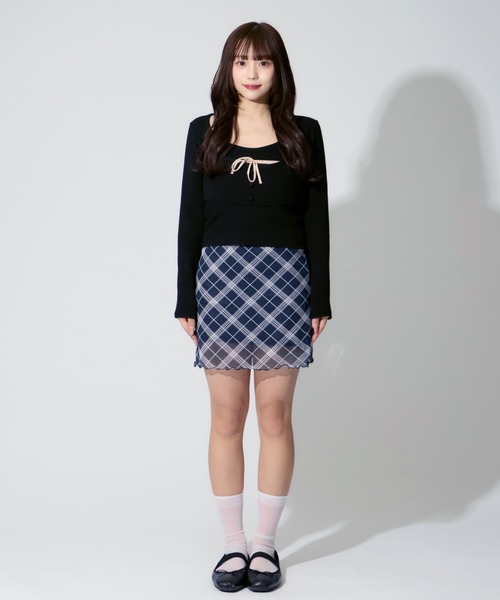 【2025年】もらって嬉しいお歳暮 人気ランキング 2点セット】Ribbon Knit Camisole Ensemble / リボンニット トップス