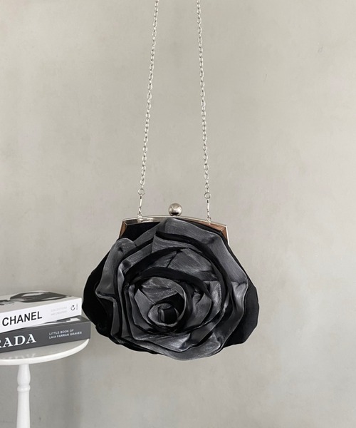 セール】ローズモチーフパール2WAYパーティーバッグ 結婚式 お呼ばれ