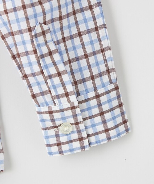 green label relaxing(グリーンレーベルリラクシング)の「チェックシャツ ロングスリーブ / キッズ 110cm-130cm(シャツ/ブラウス・キッズ・ブラウン/ライトブルー・110cm/120cm/130cm)」の4枚目の写真