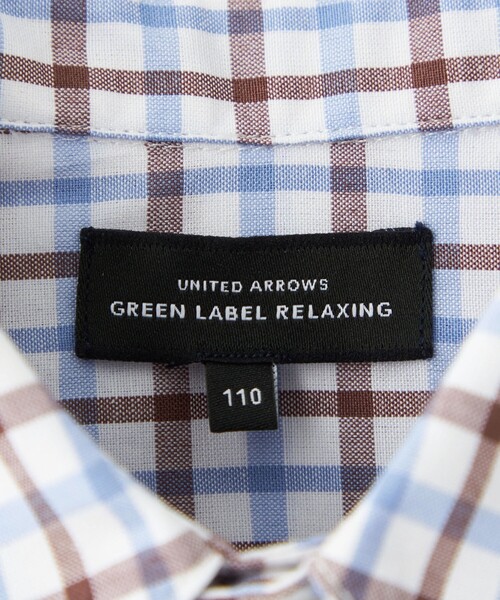 green label relaxing(グリーンレーベルリラクシング)の「チェックシャツ ロングスリーブ / キッズ 110cm-130cm(シャツ/ブラウス・キッズ・ブラウン/ライトブルー・110cm/120cm/130cm)」の19枚目の写真