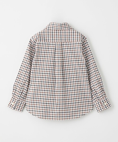 green label relaxing(グリーンレーベルリラクシング)の「チェックシャツ ロングスリーブ / キッズ 110cm-130cm(シャツ/ブラウス・キッズ・ブラウン/ライトブルー・110cm/120cm/130cm)」の21枚目の写真