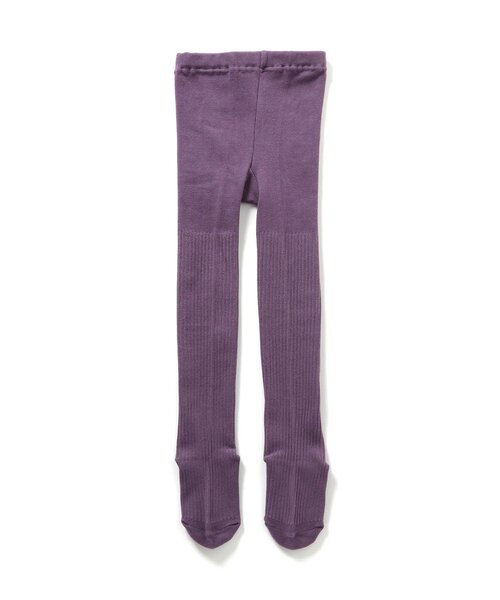 apres les cours(アプレレクール)の「リブタイツ(タイツ/ストッキング・キッズ・ブラック/アイボリー/パープル/ブラウン・80/90/100/110/120/140)」の1枚目の写真