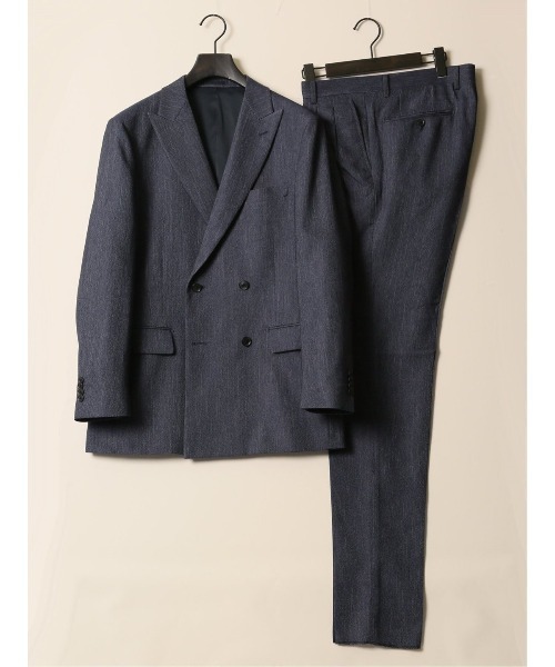 スーティスト ストレッチ　ウォッシャブルツータック ビジネスパンツ デニムライク(セットアップ可能)