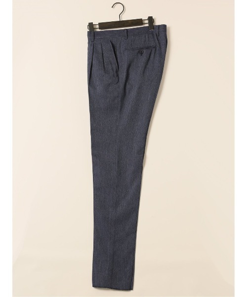 スーティスト ストレッチ　ウォッシャブルツータック ビジネスパンツ デニムライク(セットアップ可能)