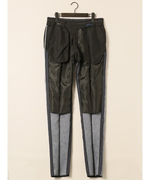 スーティスト ストレッチ　ウォッシャブルツータック ビジネスパンツ デニムライク(セットアップ可能)