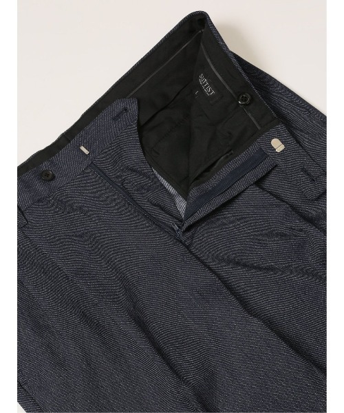 スーティスト ストレッチ　ウォッシャブルツータック ビジネスパンツ デニムライク(セットアップ可能)