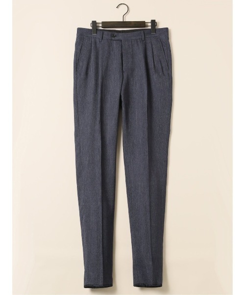 スーティスト ストレッチ　ウォッシャブルツータック ビジネスパンツ デニムライク(セットアップ可能)