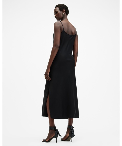 ALLSAINTS（オールセインツ）の「HADLEY SLIM FIT MIDI DRESS | HADLEY スリム フィット ミディ ドレス・ワンピース（ワンピース・レディース・ブラック・4/6/8/10）」の5枚目の写真