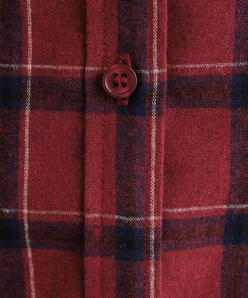 SHOO・LA・RUE（シューラルー）の「◆【洗える】ネル起毛チェックシャツ（シャツ/ブラウス・レディース・ワイン系1/グレー系1/モスグリーン系1・04/03/02/01）」の15枚目の写真