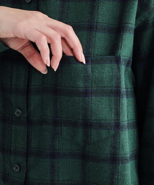 SHOO・LA・RUE（シューラルー）の「◆【洗える】ネル起毛チェックシャツ（シャツ/ブラウス・レディース・ワイン系1/グレー系1/モスグリーン系1・04/03/02/01）」の20枚目の写真