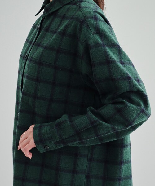 セール】【洗える】ネル起毛チェックシャツ（シャツ/ブラウス）｜SHOO