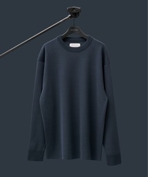 18Gウールミラノリブクルーネックニット|ウォッシャブル / ストレッチ / 毛玉防止 / 保温