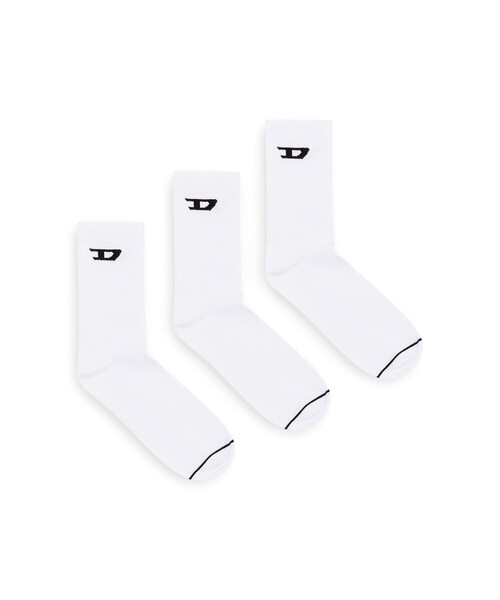 DIESEL（ディーゼル）の「メンズ クルーソックス 3足セット SKM-D-TENNIS-CREW（ソックス/靴下・メンズ・ホワイト/マルチ/その他/その他1・LARGE/SMALL/MEDIUM）」の6枚目の写真